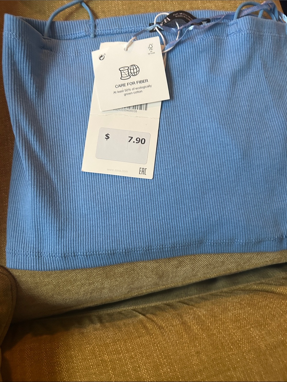 Zara Terez Light Blue Ribbed Tank Top